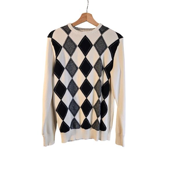 Vintage Geoffrey Beene Small Men's Argyle Sweater [0425] - Picture 1 of 8